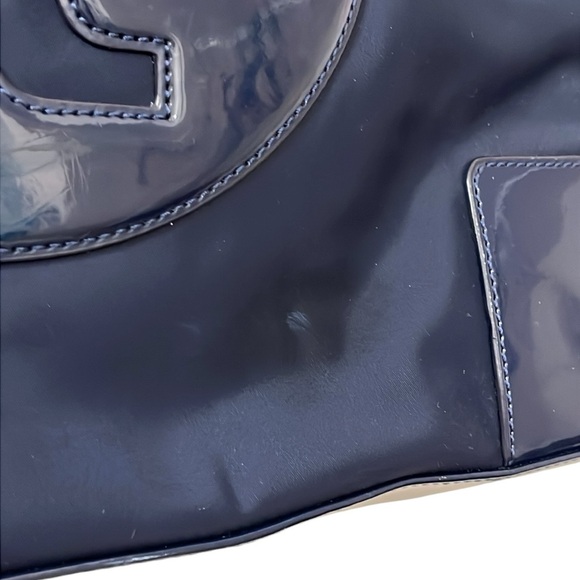 Tory Burch Ella Tote Navy Blue - Picture 10 of 10